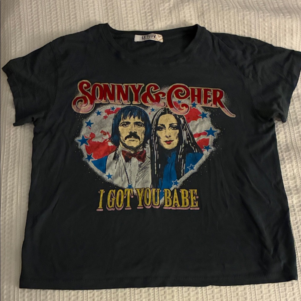 Sonny & Cher Graphic  T-Shirt - LETLUV for Anthropologie